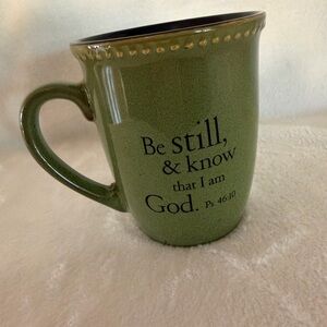 Inspirational Green Mug with Scripture